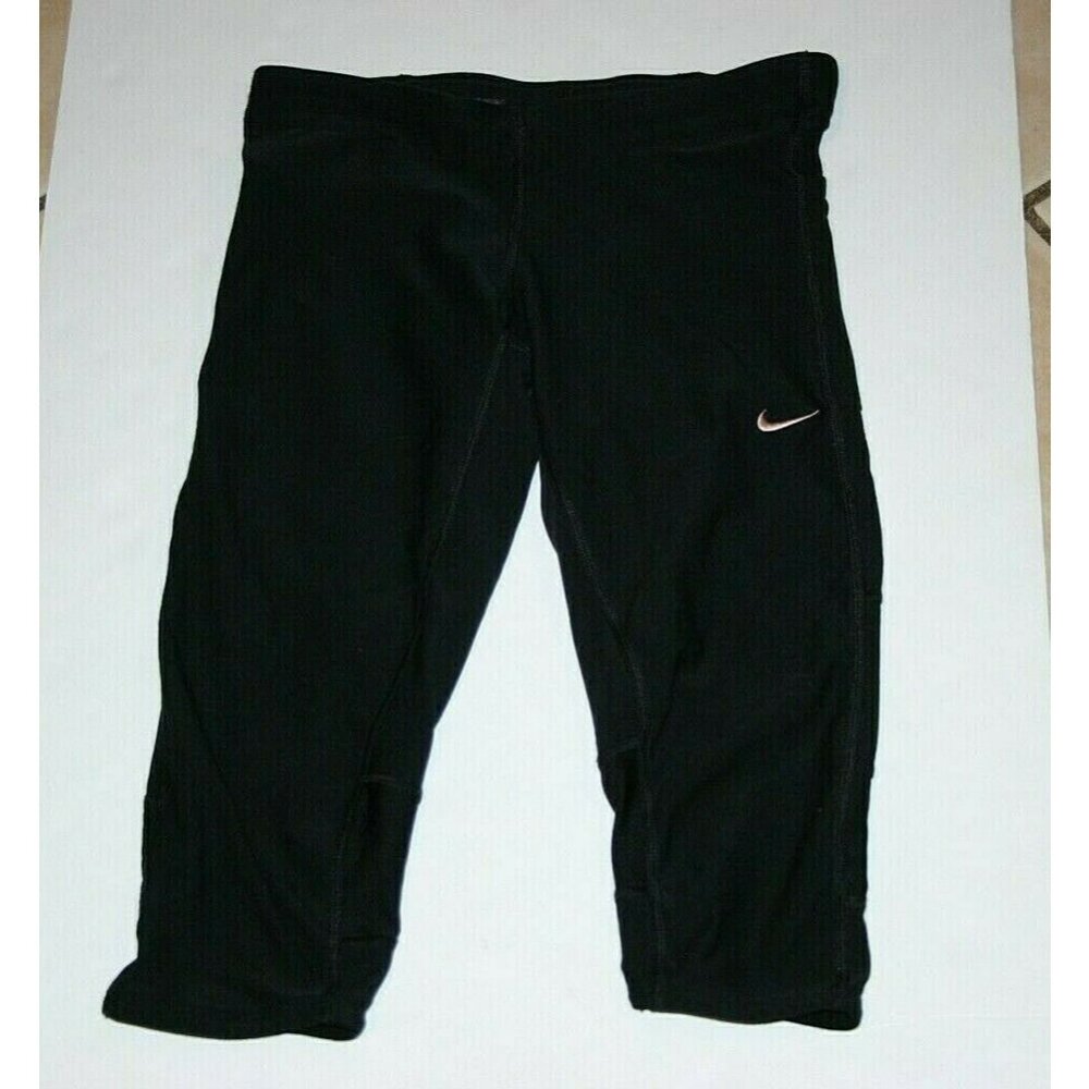Nike Running legging yoga women jr XS capri Dri Fit workout black 24 x 16